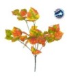 GloboStar® VIRGINIA CREEPER 78216 Τεχνητό Φυτό Παρθενόκισσος - Μπουκέτο Διακοσμητικών Φυτών - Κλαδιών με Φύλλωμα Πορτοκαλί - Κόκκινο - Πράσινο - Κίτρινο Υ35cm